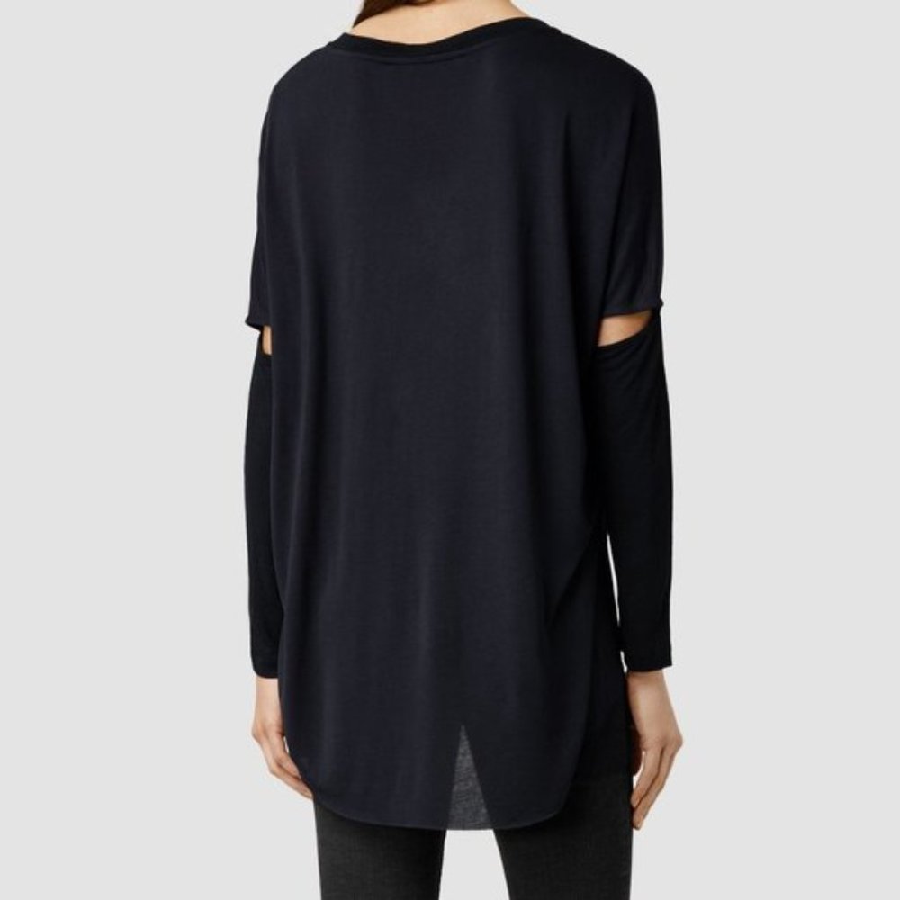 All Saints wave mod top cut out elbow top size XS